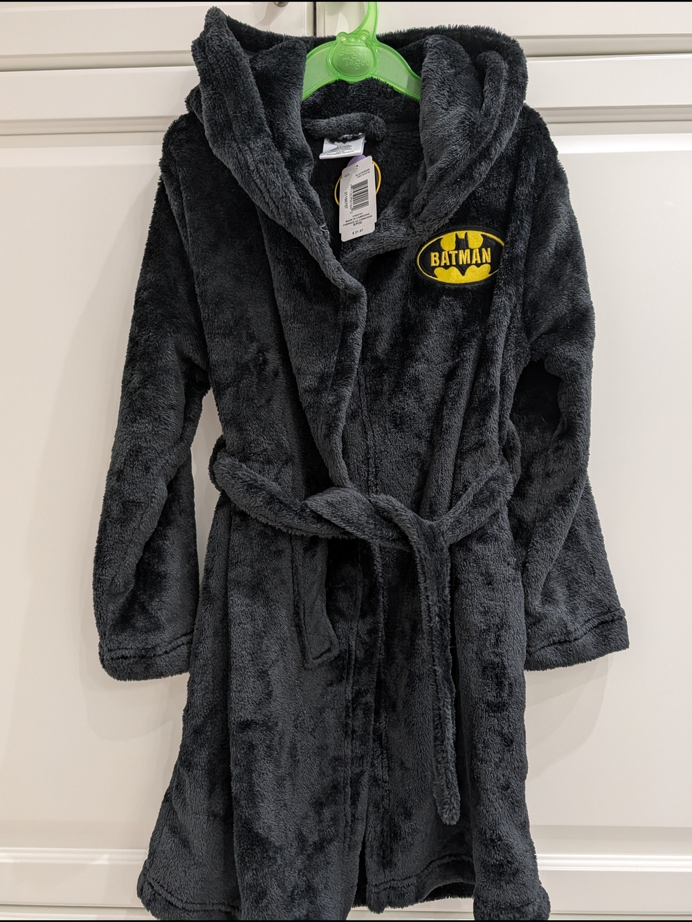 2/$25 Batman Plush Hooded Robe – Kids S/P (6) – Black – NWT